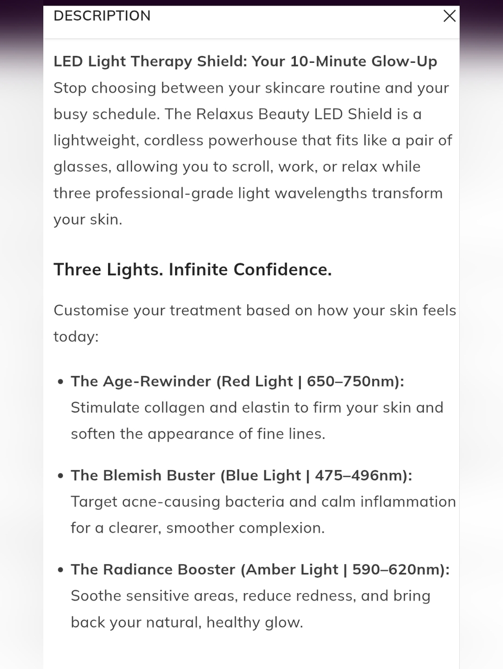LED light Therapy Shield - Picture 5 of 6